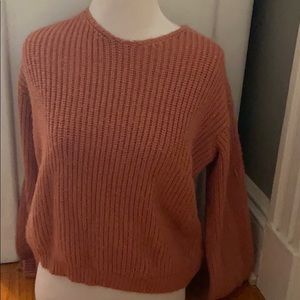 Pink knitted sweater